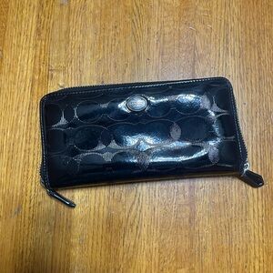 Coach Black Wristlet Clutch